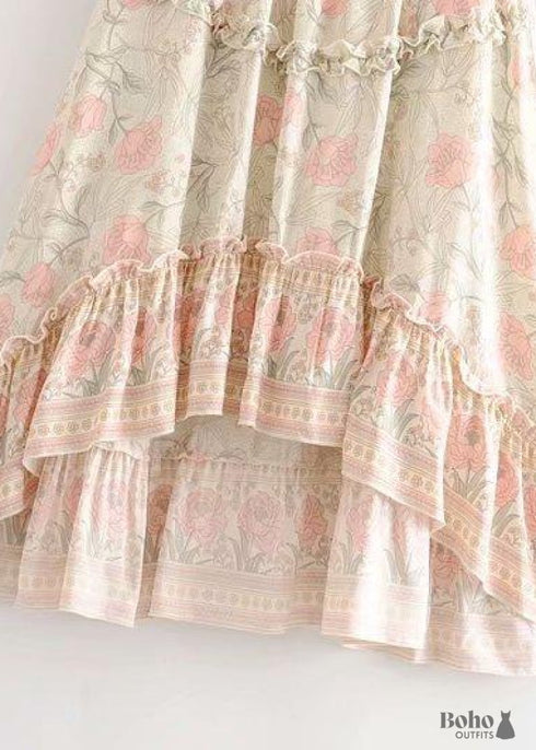 Boho Skirts in White Smoke For Women